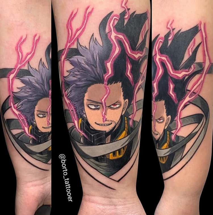 Photo de tatouage inspiré de My Hero Academia.